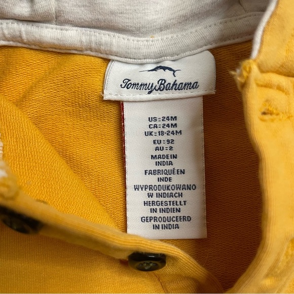 Tommy Bahama 24 Month Yellow pullover sweatshirt PRELOVED great condition - Picture 2 of 4